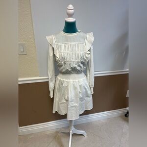 RAILS Faren Smocked Mini Dress‎ – Size S – Off White